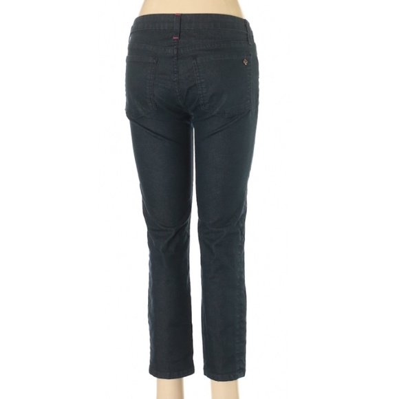 Kate Spade Mid-Rise Dark Blue Wash Cropped Stretch Skinny Straight Pant Jean 28 - Picture 2 of 2